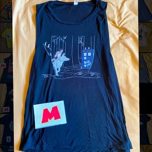 Princess Mononoke/ Doctor Who mash up muscle tank